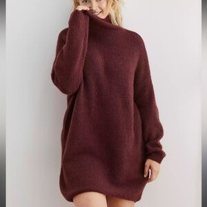 Aerie Oversized Mock Neck Sweater Dress Size Small
